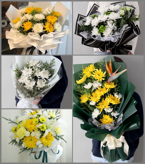 山西忻州五台县门限石乡长江塘村白事花束代送
